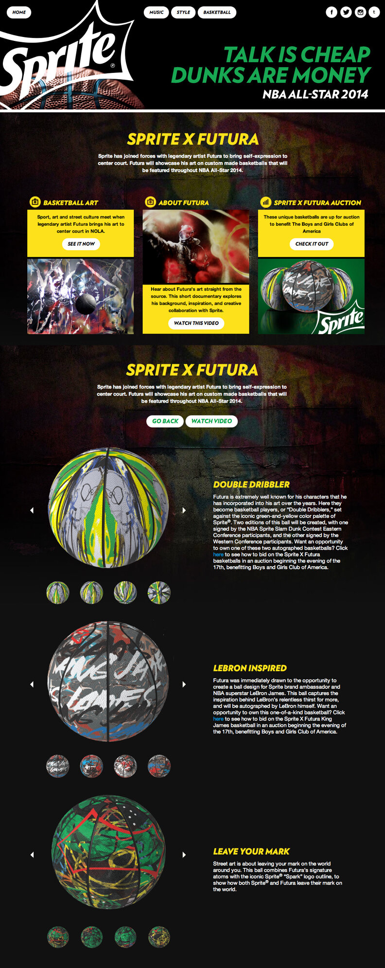 Sprite and Futura basketballs